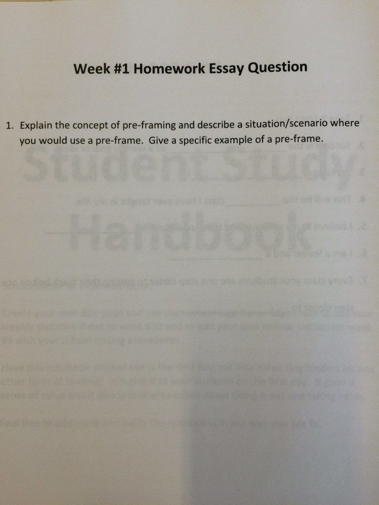 Video 1 Homework Essay
